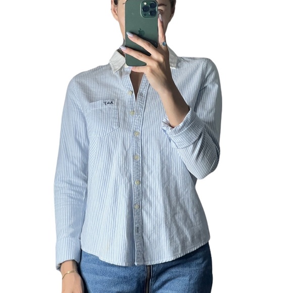 Striped Button Down Top - Picture 5 of 9